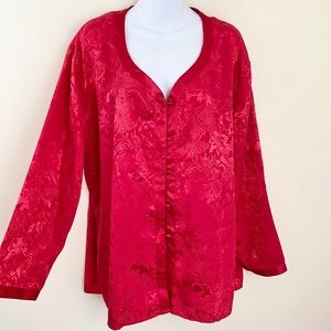 Victoria’s Secret VS vintage Gold Label red satin sleep shirt dress Large